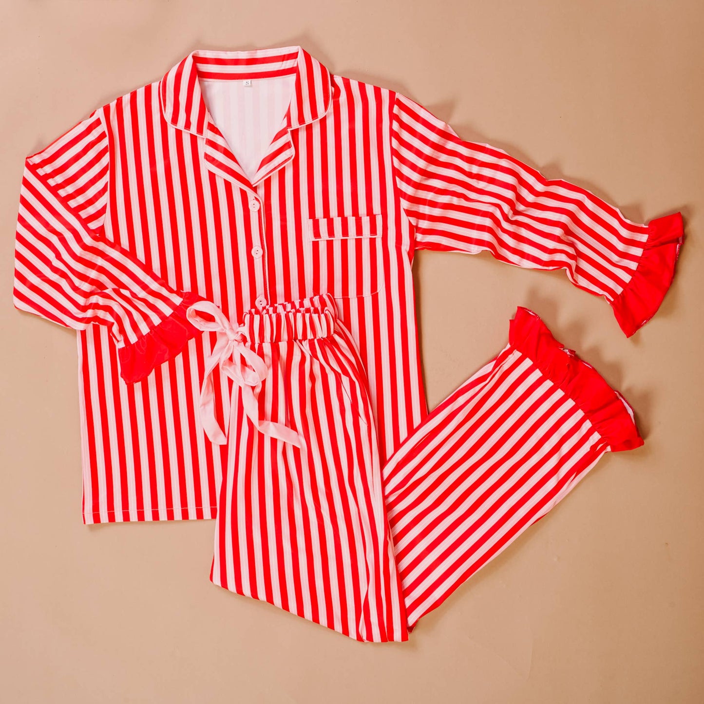 The Darling Effect Sweet Dreams Pajama Set-Peppermint Stripes