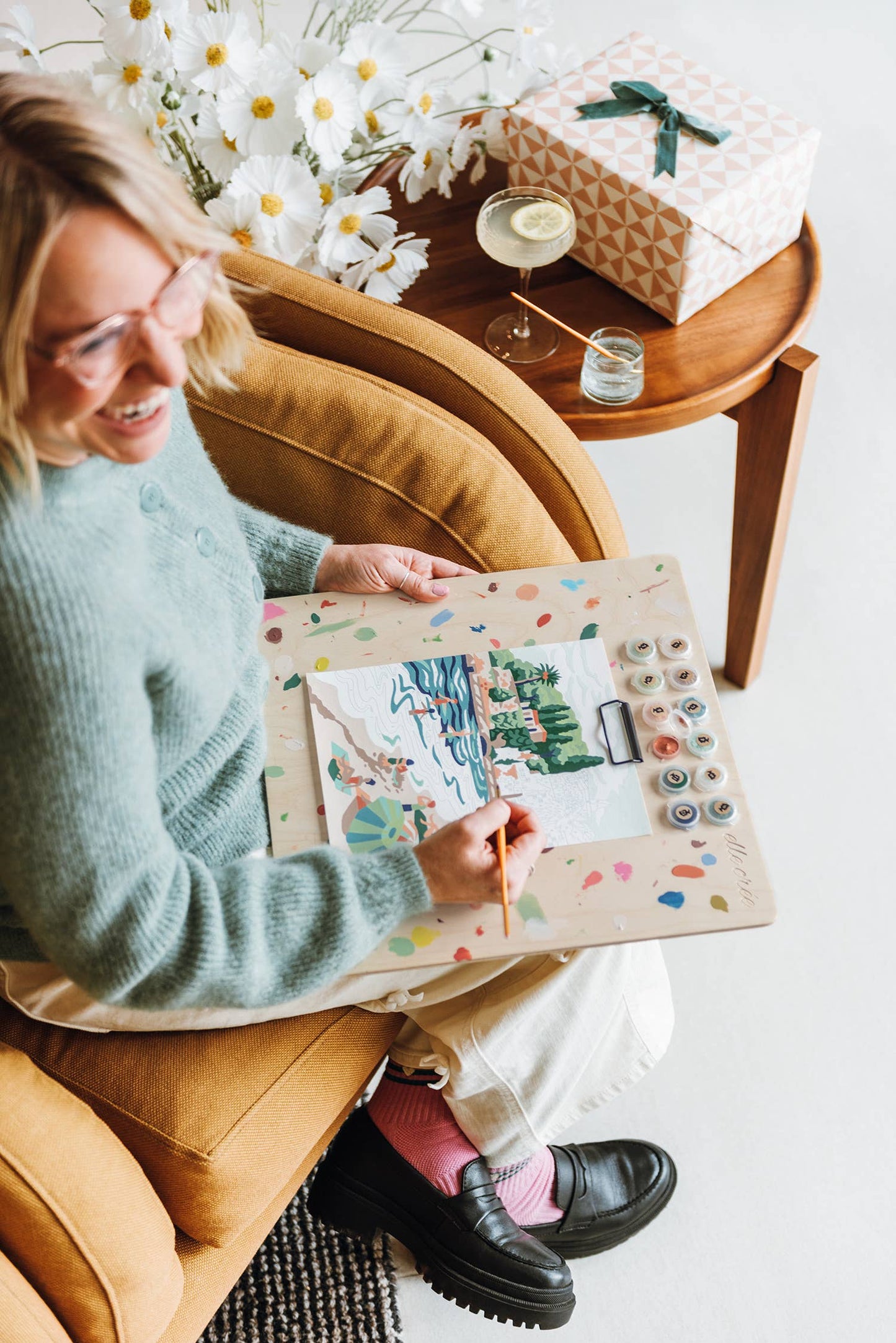 Elle Crée (She Creates) - Riviera Romp Paint-by-Number Kit