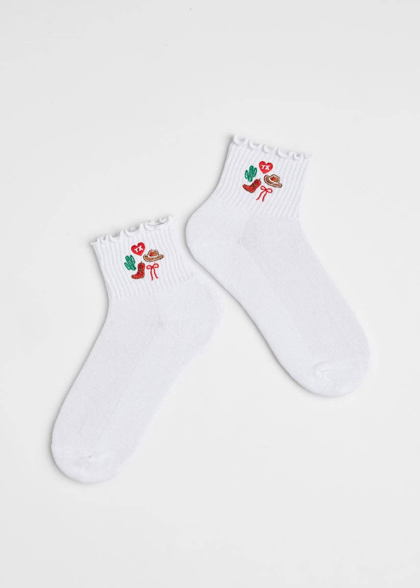 Alice & Wonder - Texas Icons Ruffle Sock