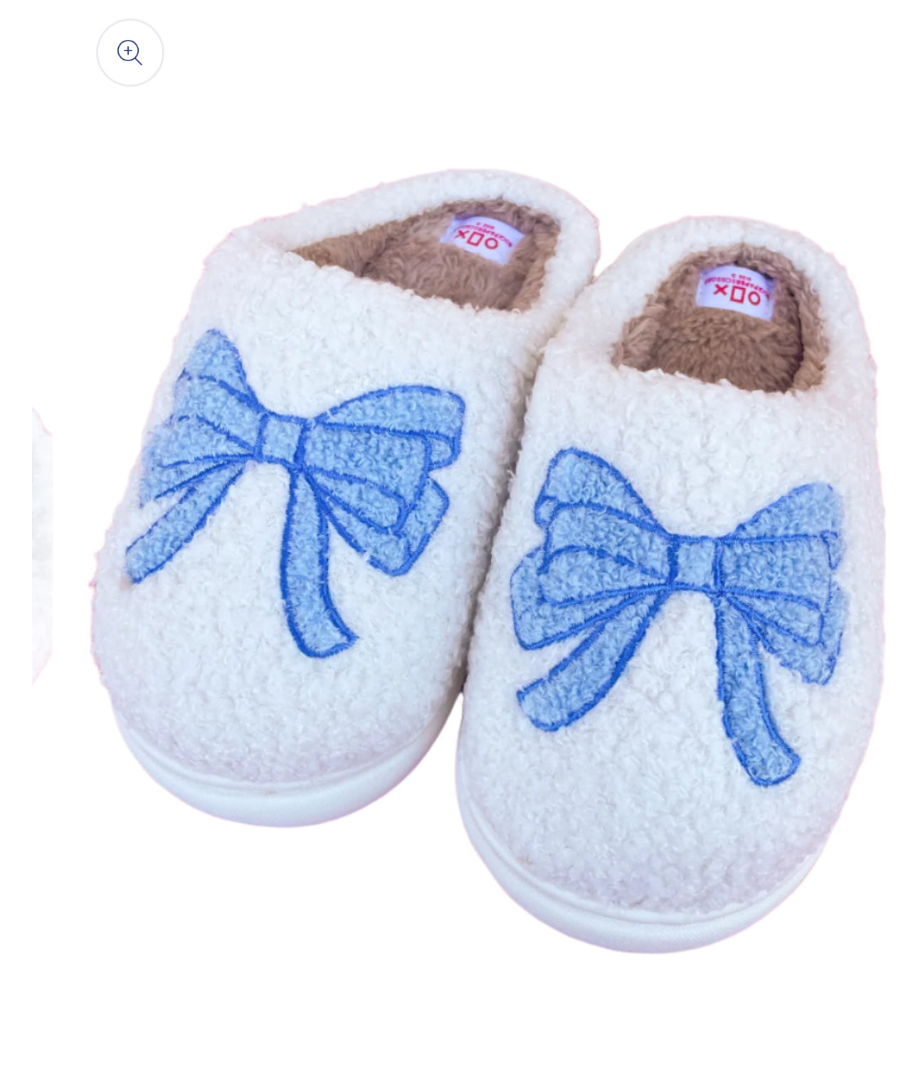 Blue Bow Slippers