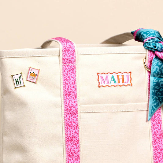 The Darling Effect - The Darling Canvas Tote Bag–It's Mahj Time - Jennie Dots