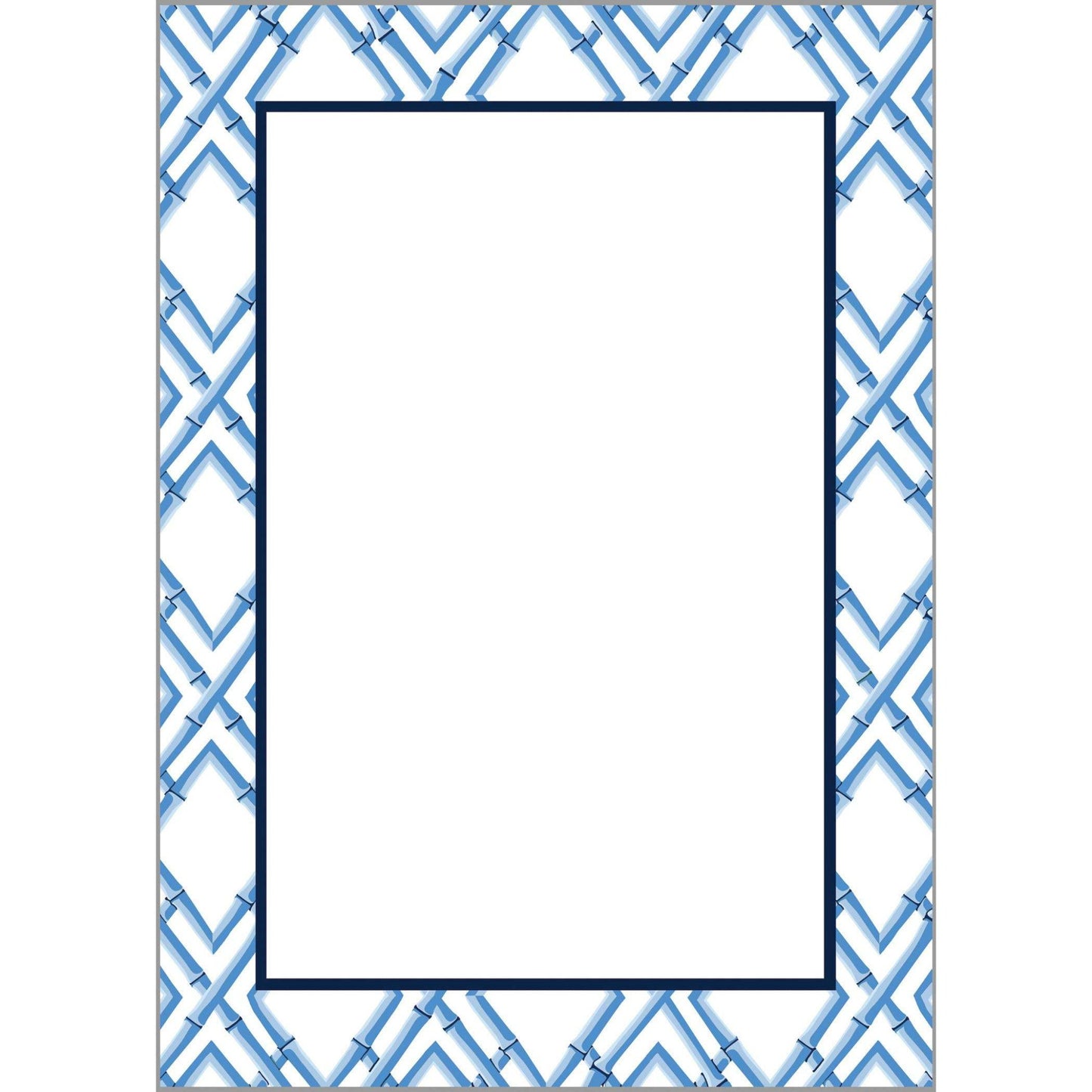 5"x7" Bamboo Trellis Notepad | China Blue - Jennie Dots