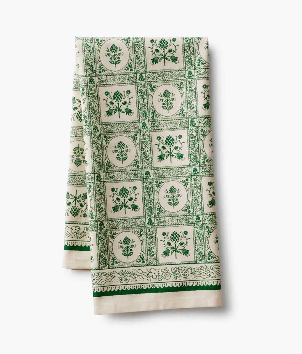 Rifle Paper Co. - Artichoke Tea Towel - Jennie Dots