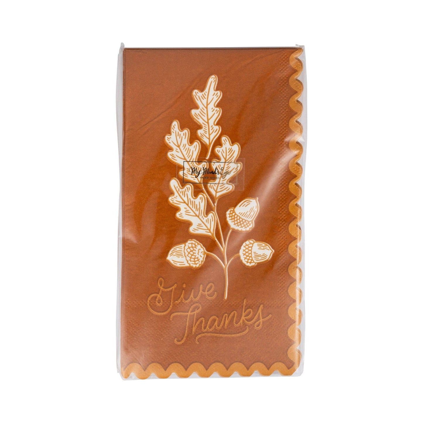 Acorns Give Thanks Dinner Napkin - Jennie Dots