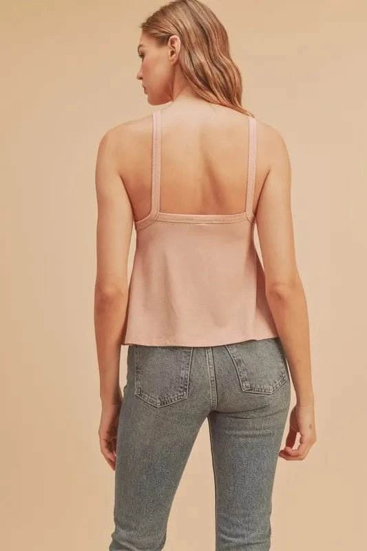 Aemi + Co Lightweight Ribbed Tank - Jennie Dots