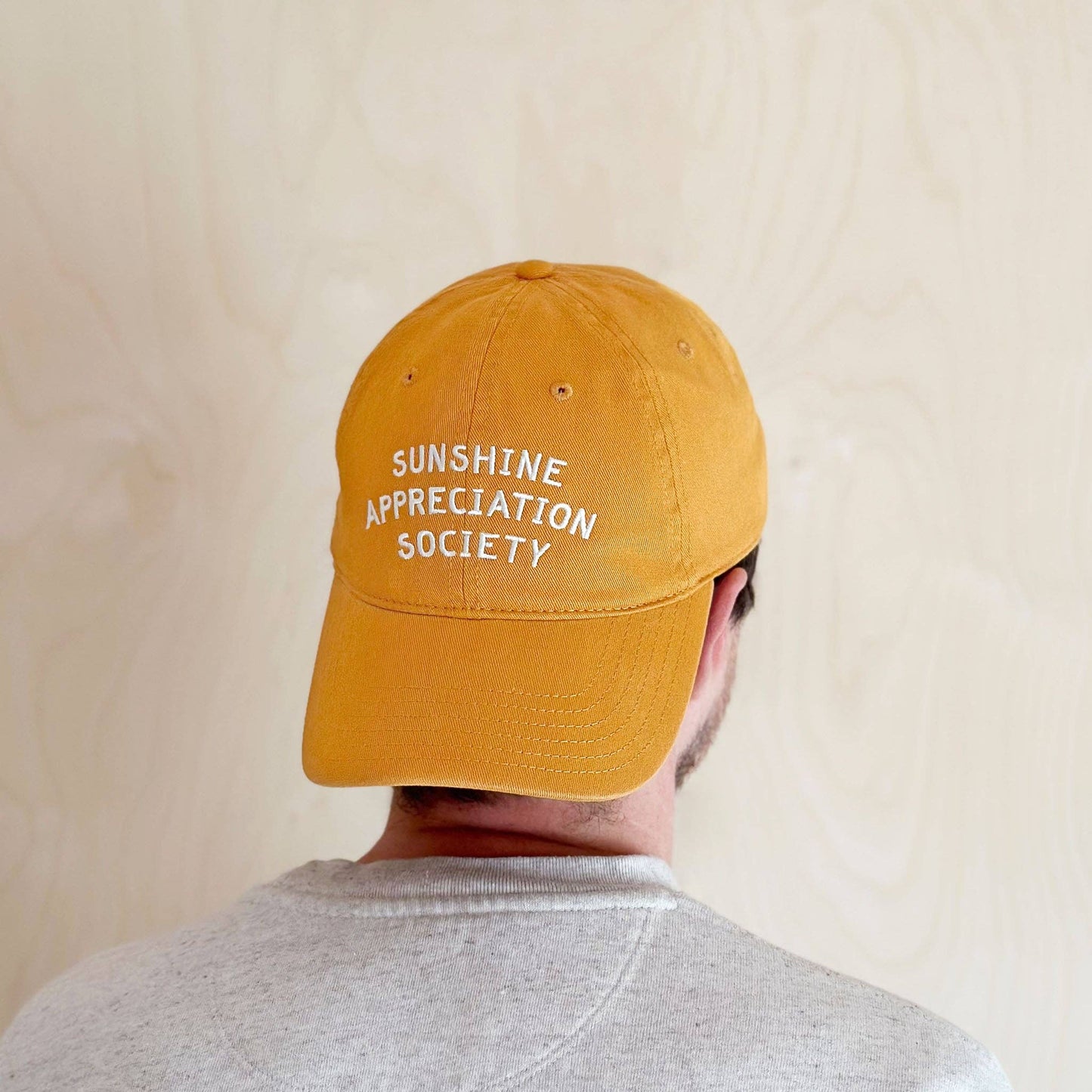 Alphabet Bags - Sunshine Appreciation Society - Cotton Baseball Cap - Yellow - Jennie Dots