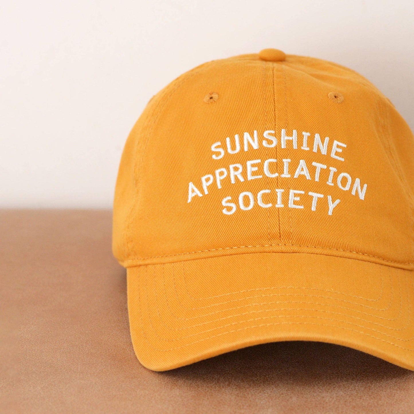 Alphabet Bags - Sunshine Appreciation Society - Cotton Baseball Cap - Yellow - Jennie Dots
