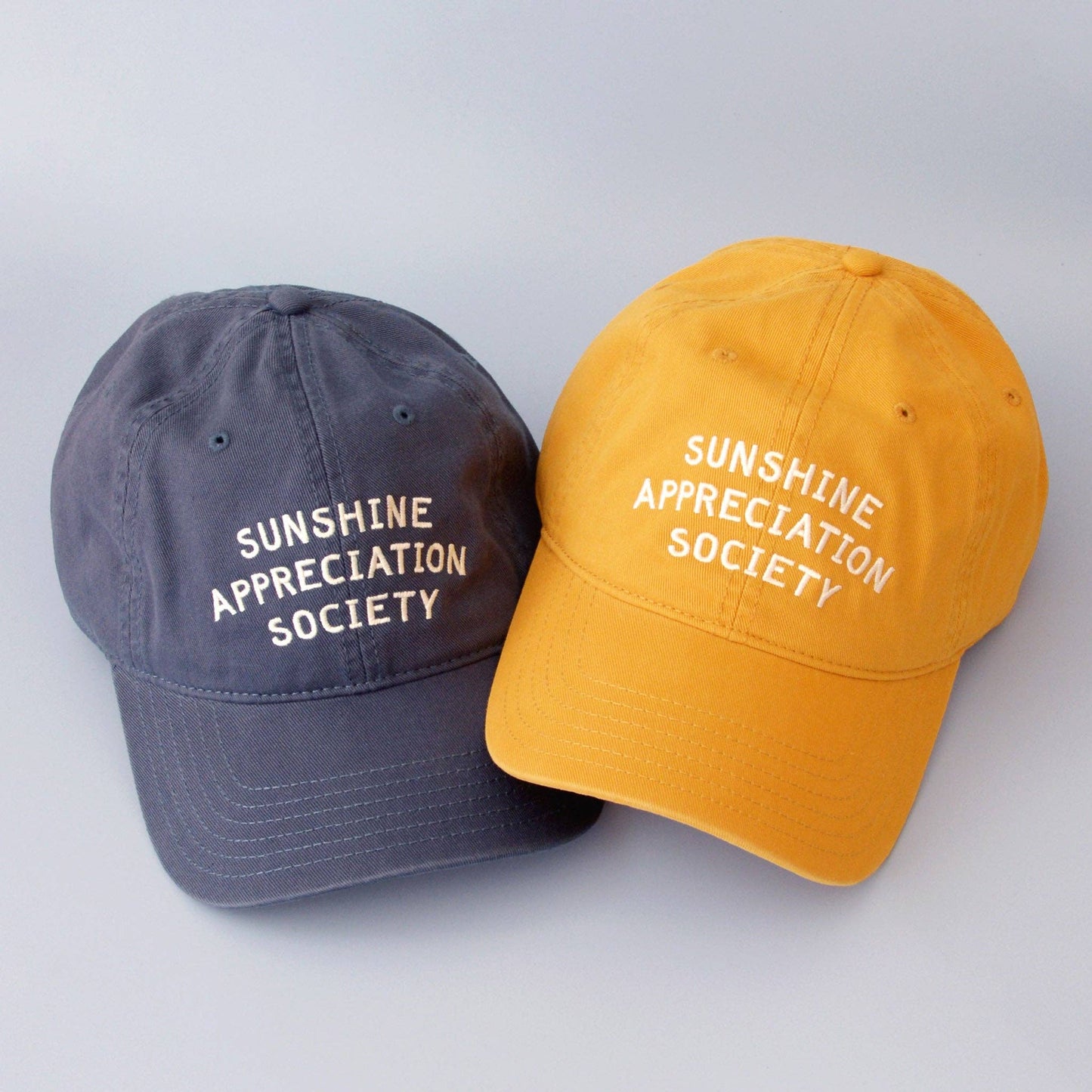 Alphabet Bags - Sunshine Appreciation Society - Cotton Baseball Cap - Yellow - Jennie Dots