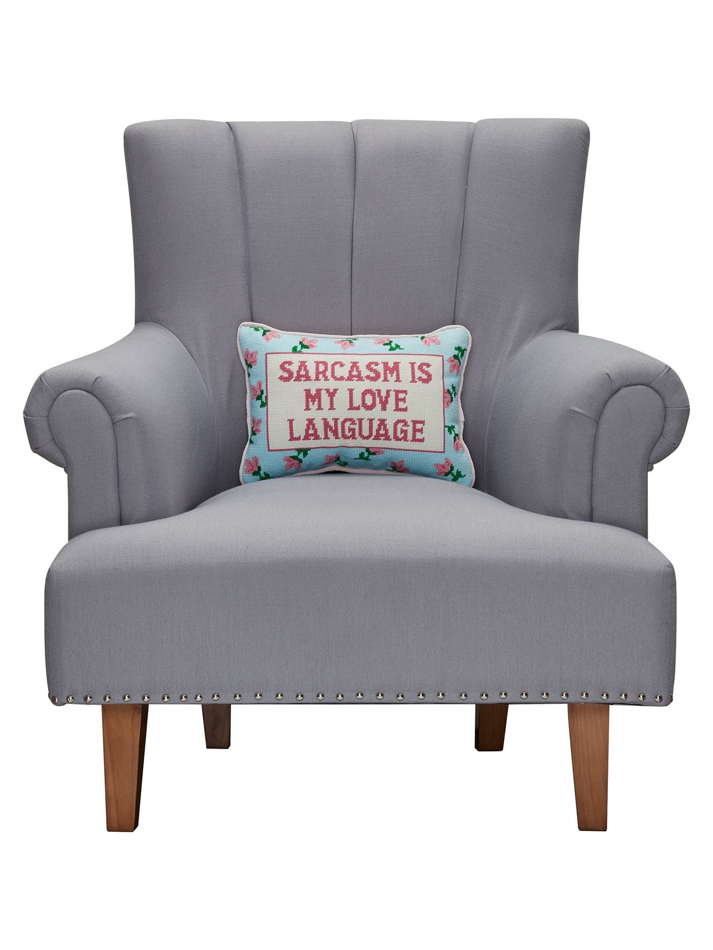 Peking Handicraft - Sarcasm is My Love Language Embroidered Pillow