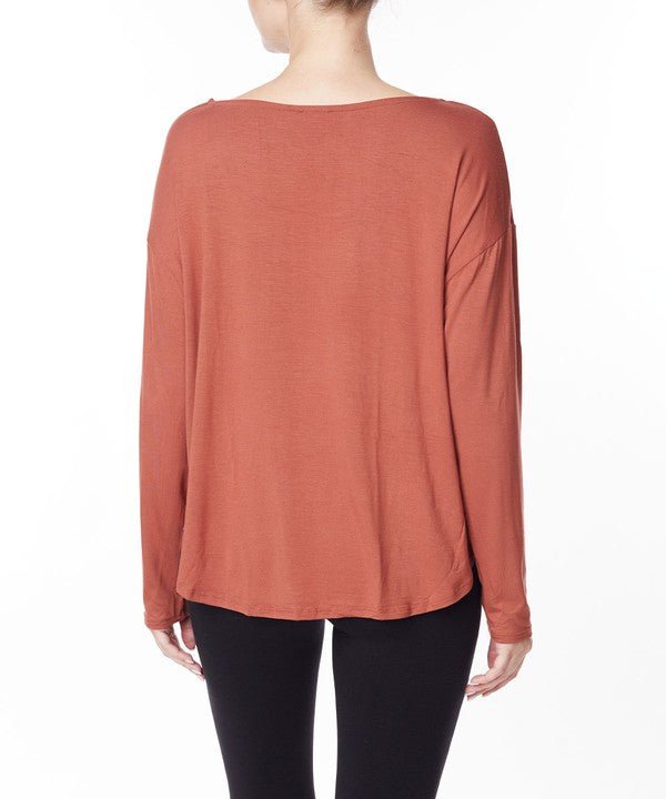 BAMBOO DOLMAN LONG SLEEVE TOP - Jennie Dots