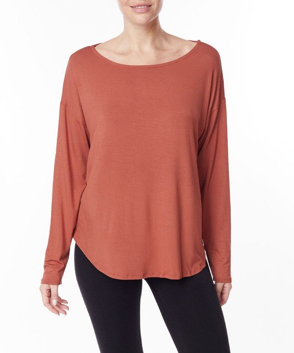 BAMBOO DOLMAN LONG SLEEVE TOP - Jennie Dots