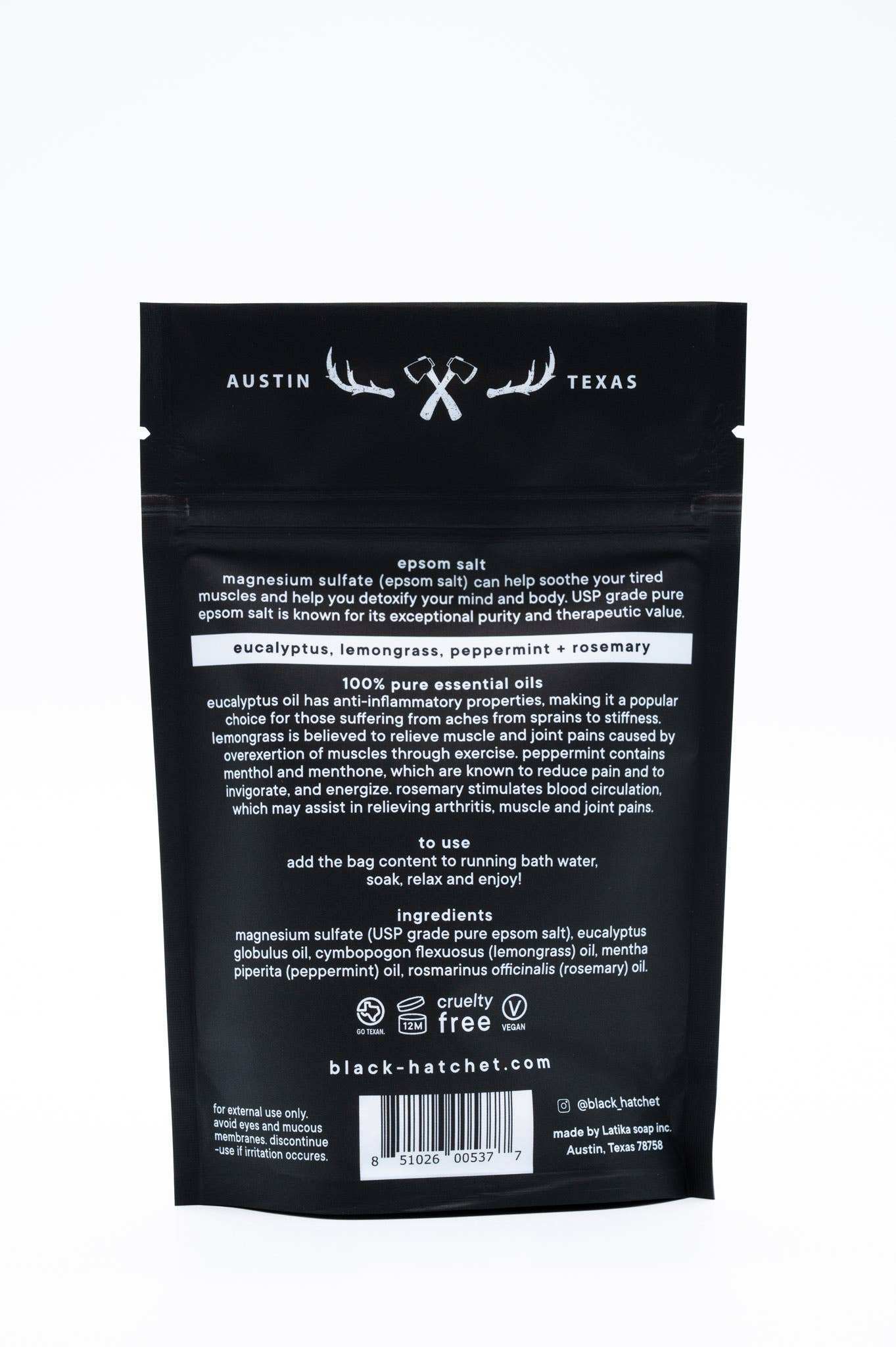 Black Hatchet - Black Hatchet Muscle Bath Salt - Jennie Dots