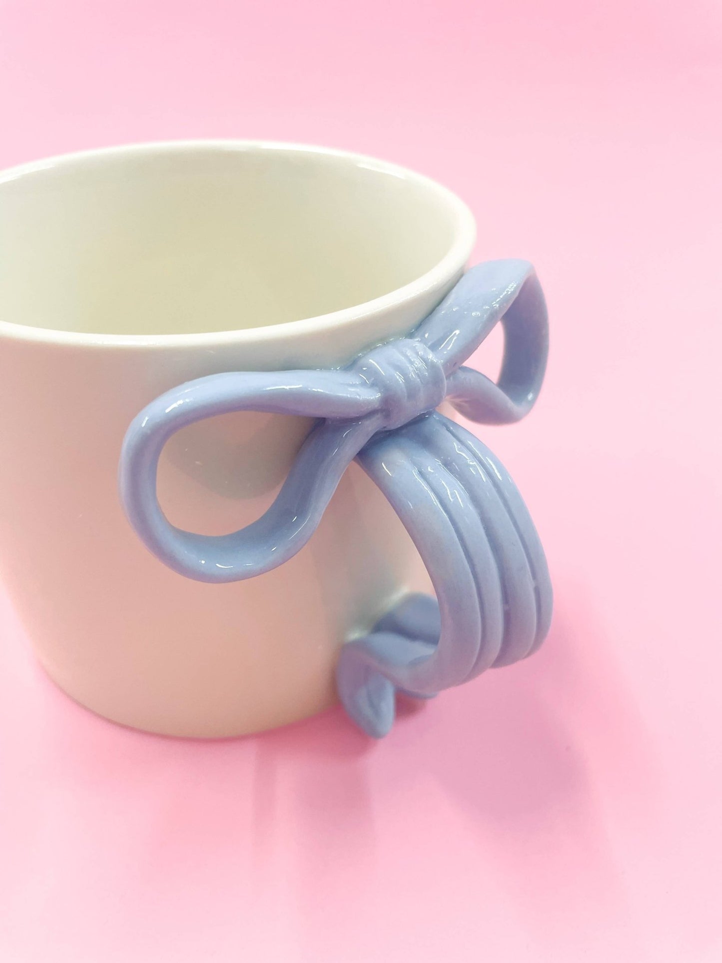Blue Bow 15oz Ceramic Coffee Mug - Jennie Dots