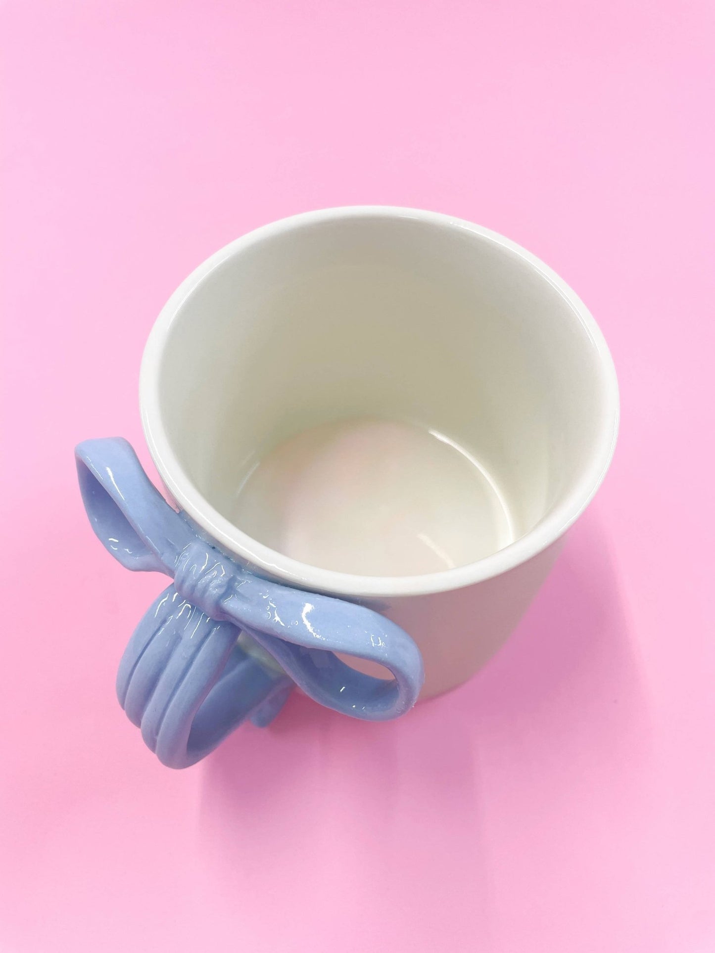 Blue Bow 15oz Ceramic Coffee Mug - Jennie Dots