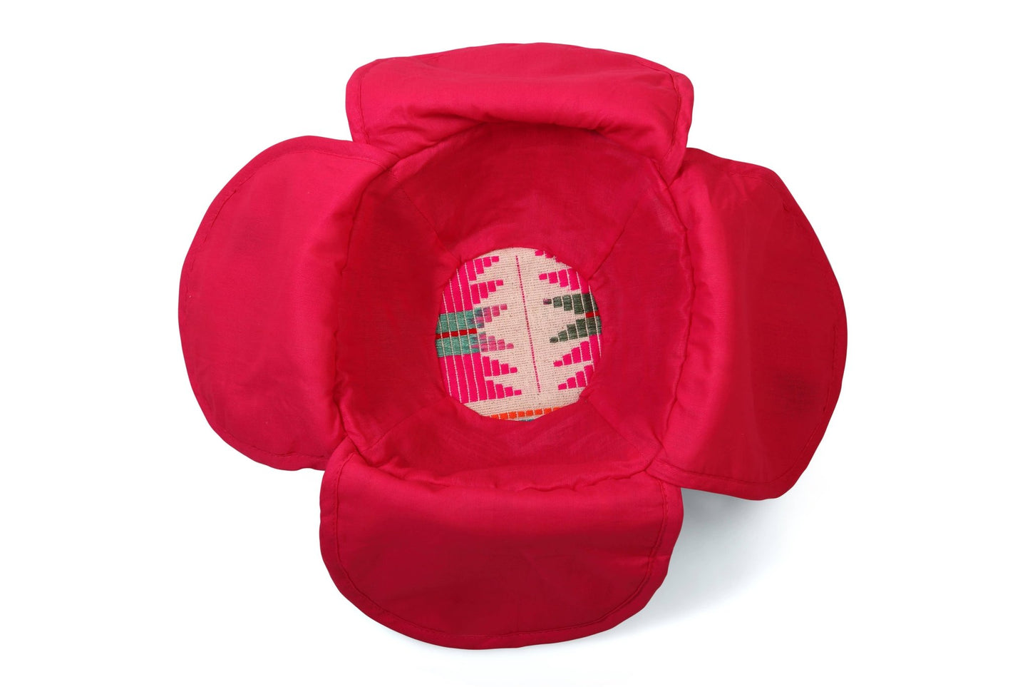 Casa Amarosa - Pink star Tortilla/Bread Basket With Cane Basket - 9 Inch - Jennie Dots