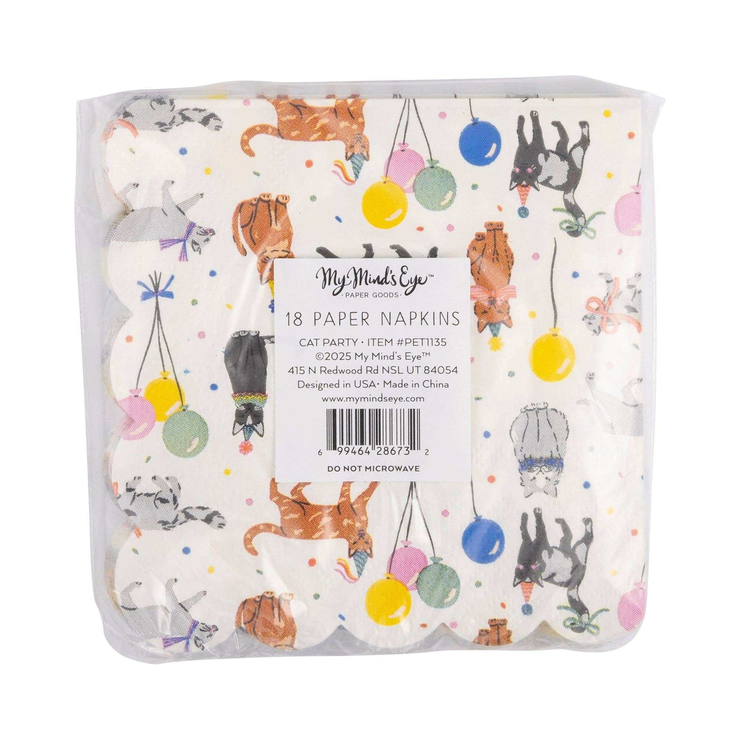 Cat Party Cocktail Napkin - Jennie Dots