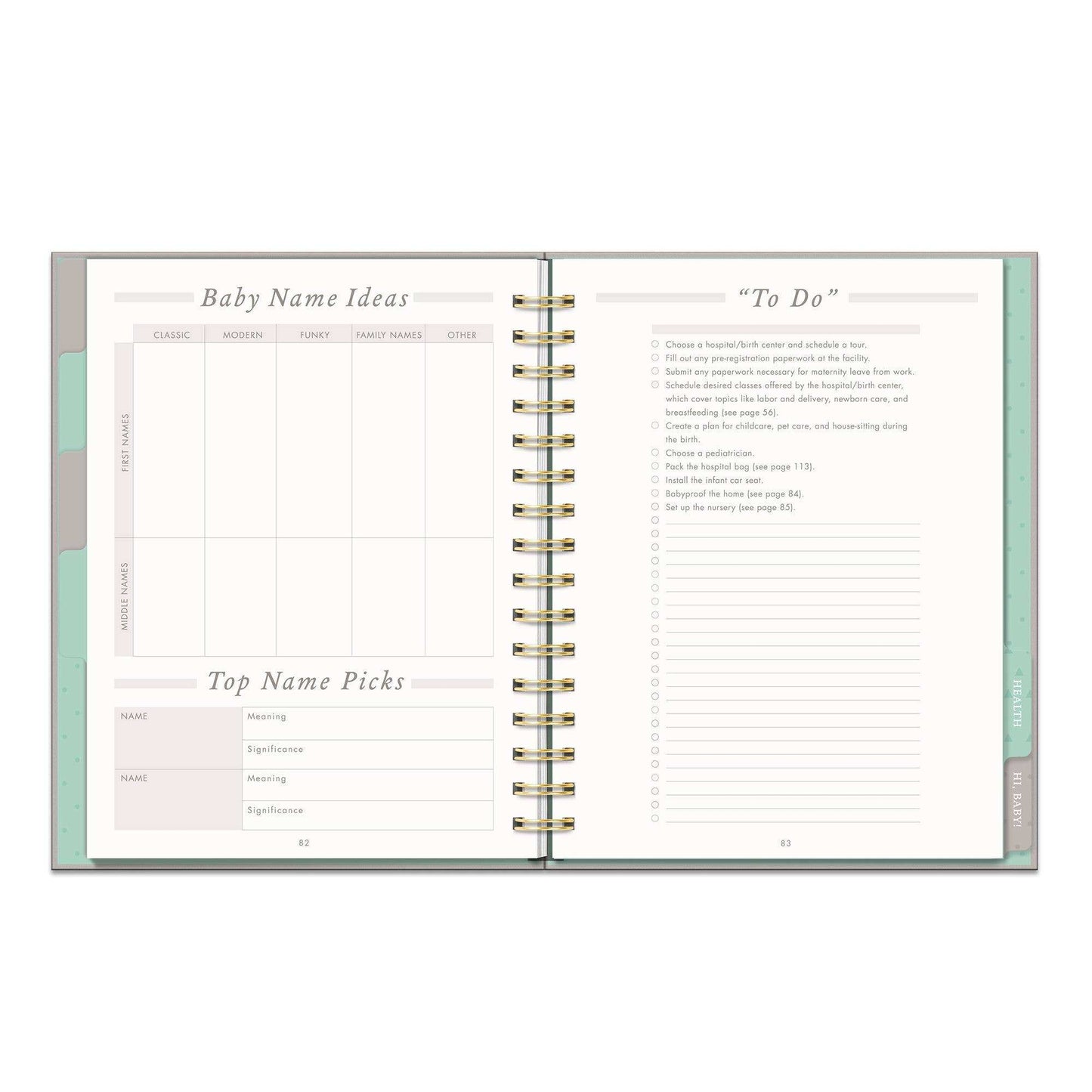 Countdown to Baby Undated Pregnancy Planner - Jennie Dots