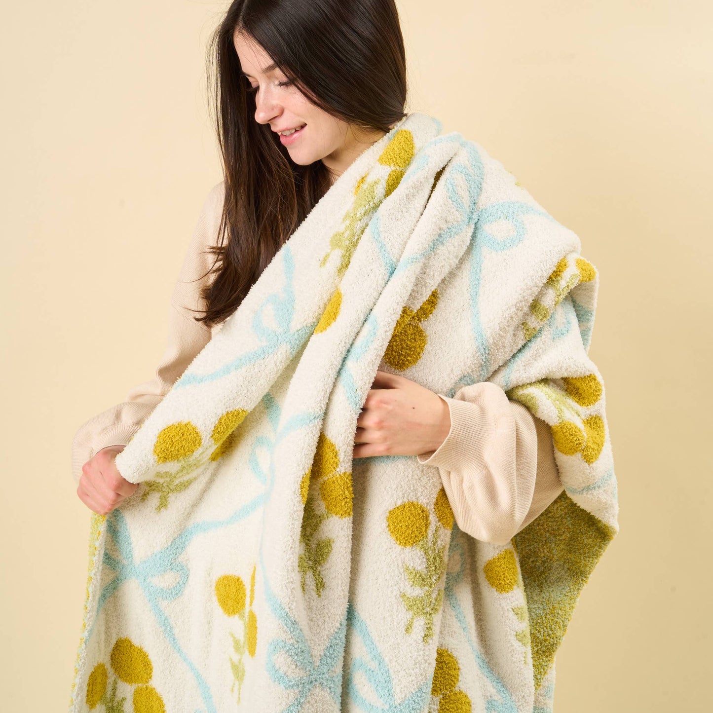 Cozy Dreams Luxe Blanket - Marigold Lane Blue - Jennie Dots