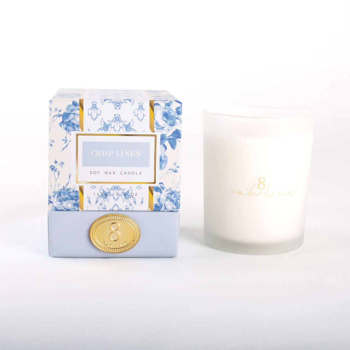 Crisp Linen 5.6oz Soy Wax Candle - Jennie Dots