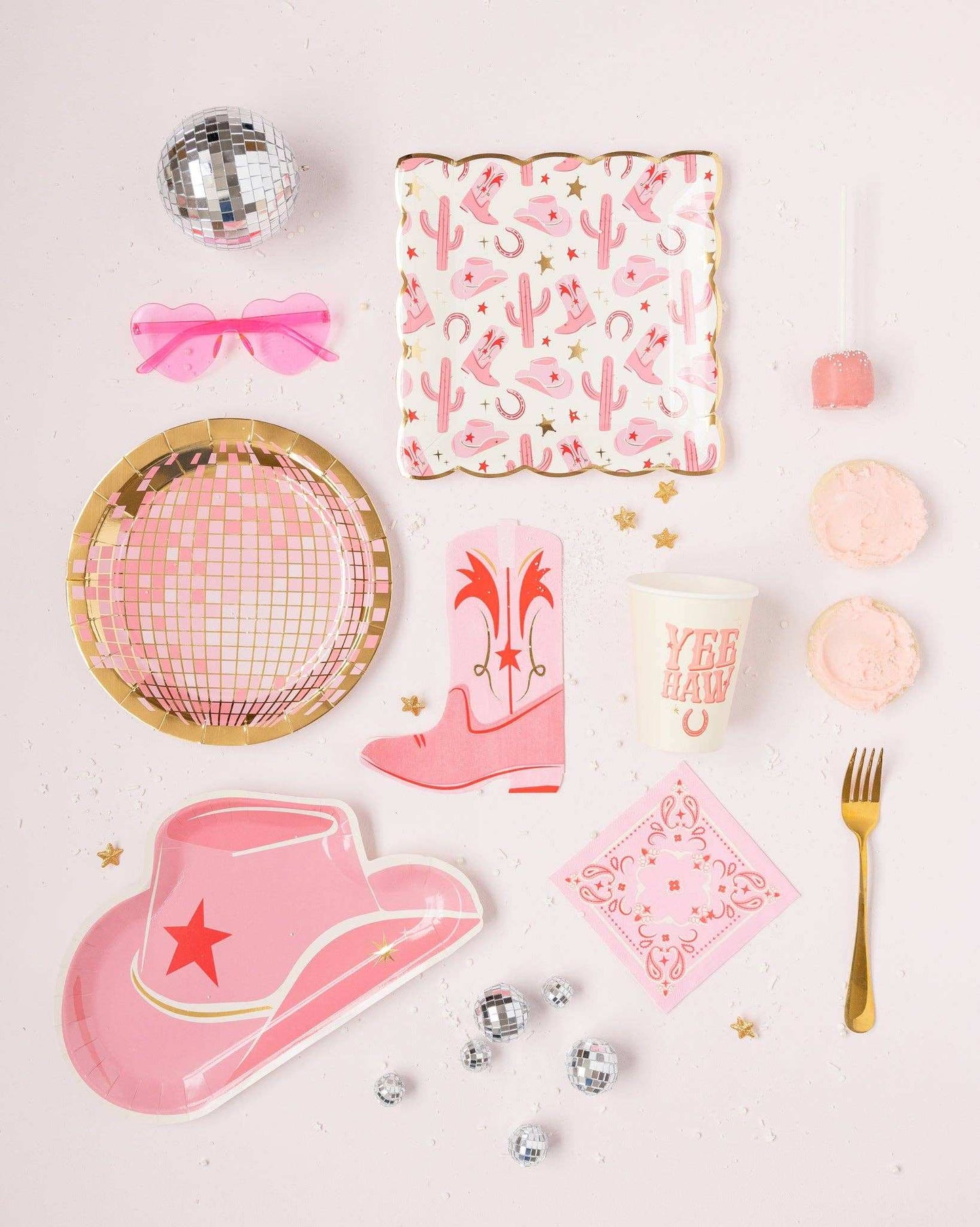 Disco Ball Paper Plate - Jennie Dots