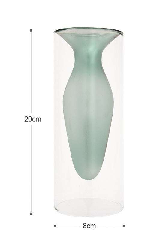 Double Layer Transparent Glass Vase 3 pcs/set - Jennie Dots