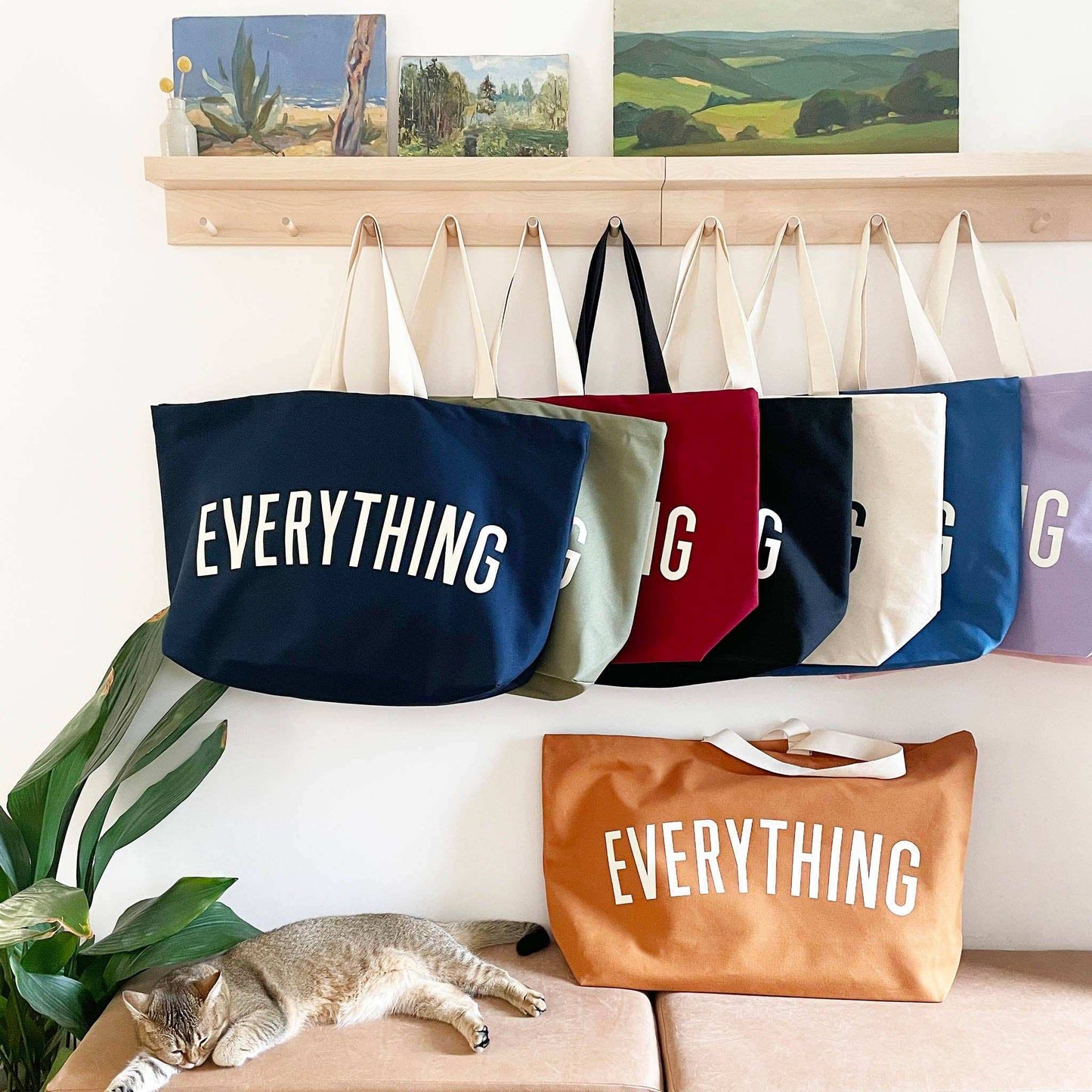 Midnight Blue REALLY Big Bag oversized canvas tote with white text.
