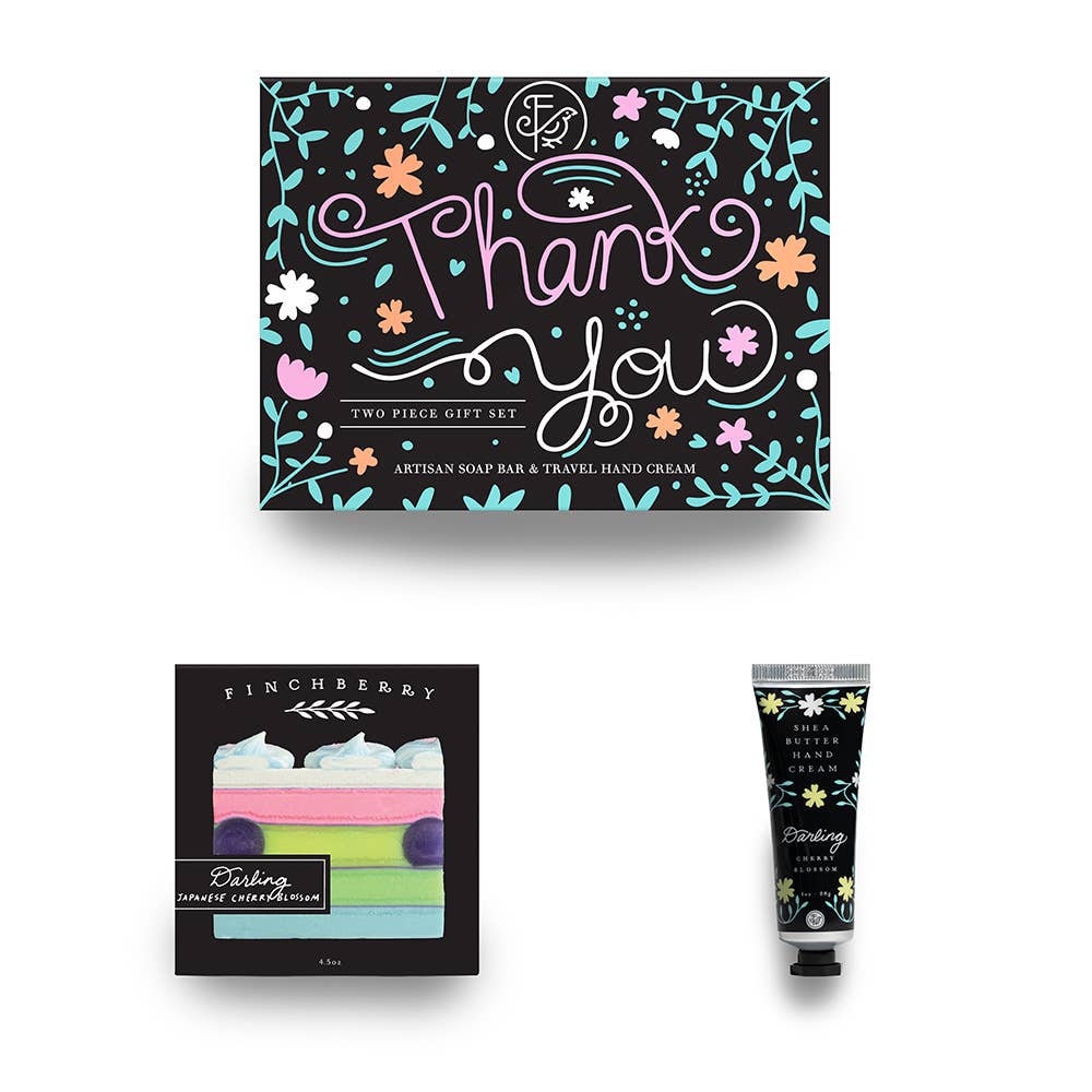 FinchBerry - Thank You 2 Pc Bath & Body Gift Set - Jennie Dots