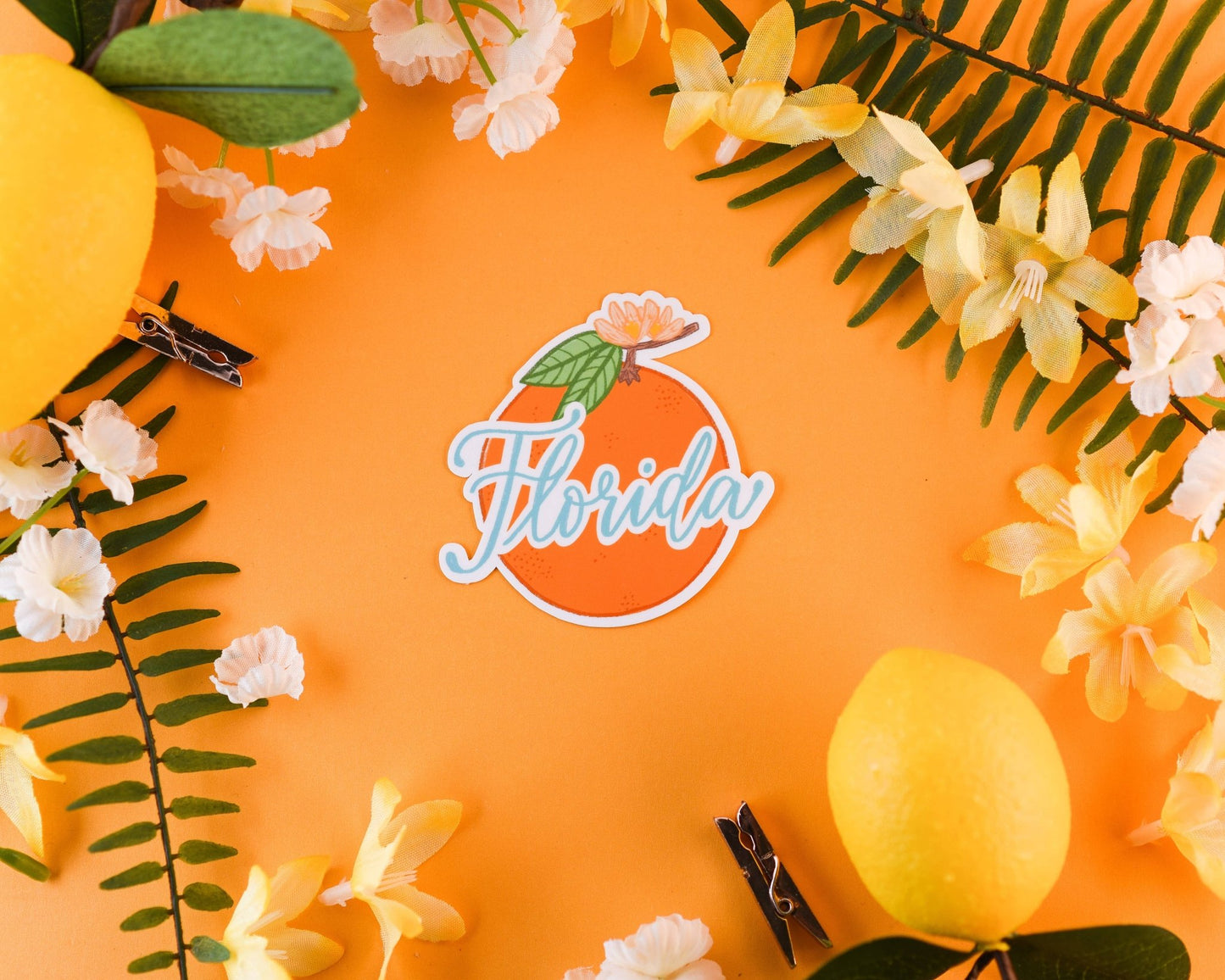 Florida Orange Sticker - Jennie Dots