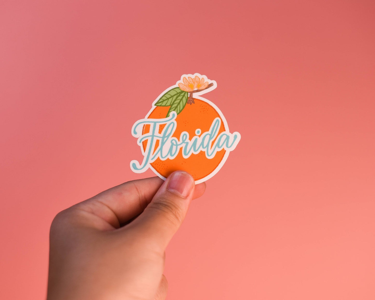 Florida Orange Sticker - Jennie Dots