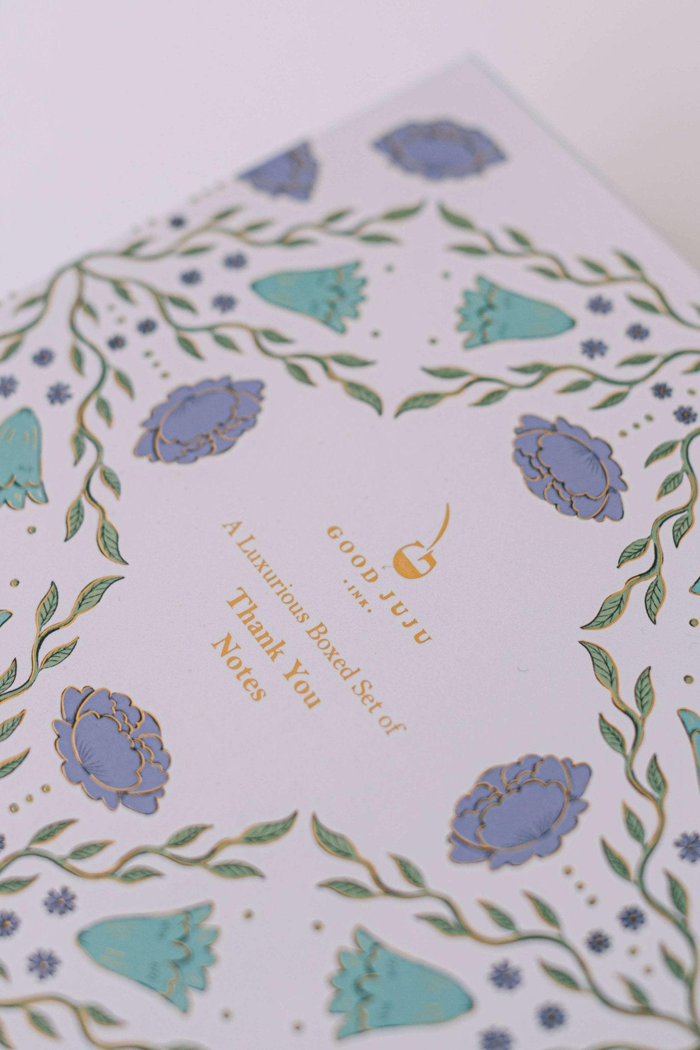 Folk Pattern Luxury Stationery Set - Green/Blue - Jennie Dots