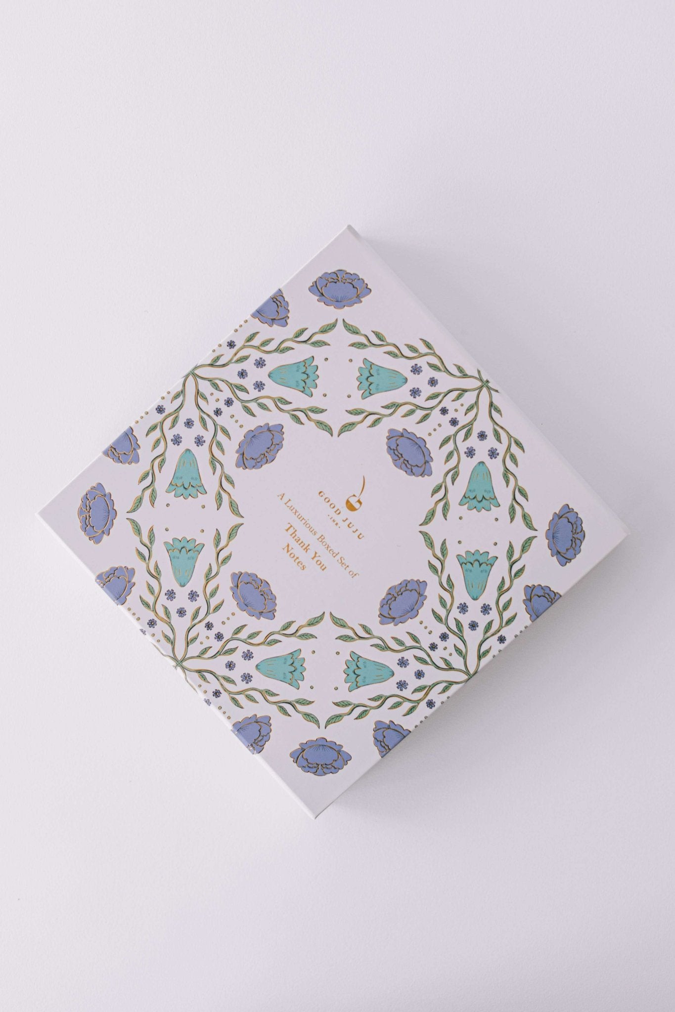 Folk Pattern Luxury Stationery Set - Green/Blue - Jennie Dots