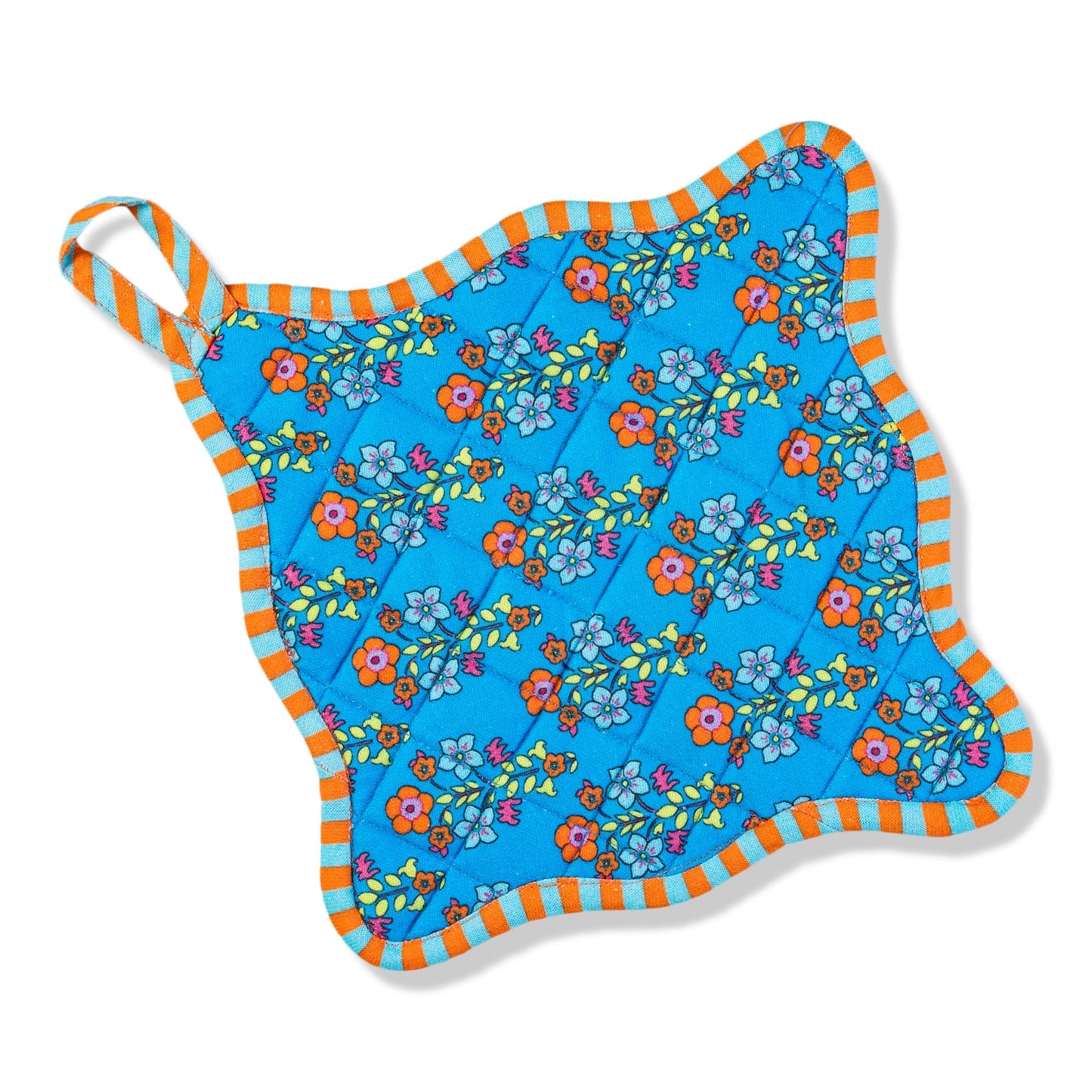 Furbish Studio - Blue Pot Holder & Oven Mitt Set - Jennie Dots