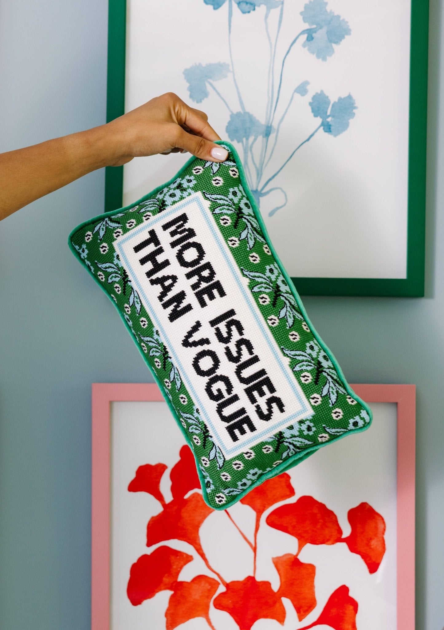 Furbish Studio - More Issues Needlepoint Pillow - Jennie Dots