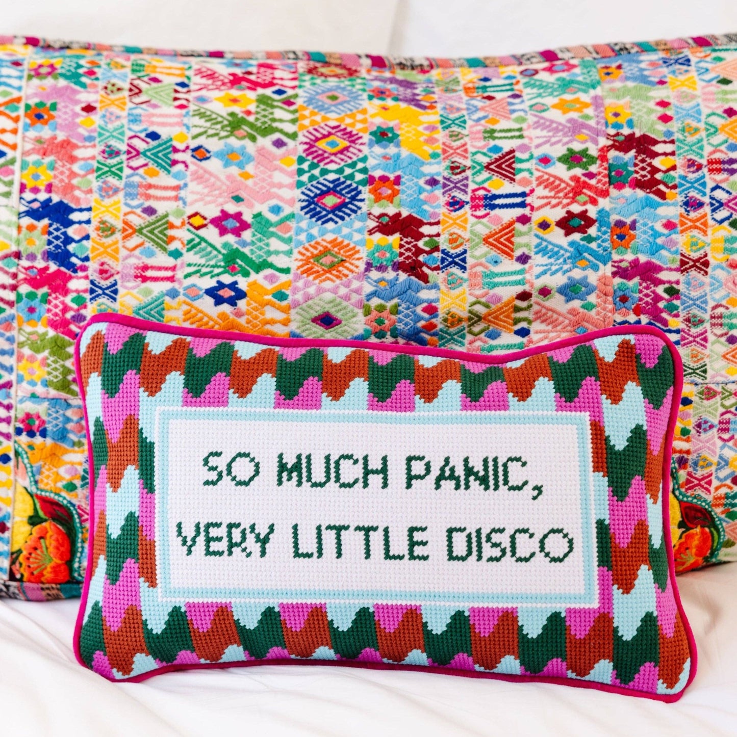 Furbish Studio - Panic at the Disco Needlepoint Pillow - Jennie Dots