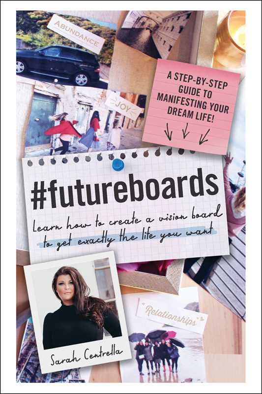 #FutureBoards Create a Vision Board guidebook cover featuring step-by-step visualization techniques.