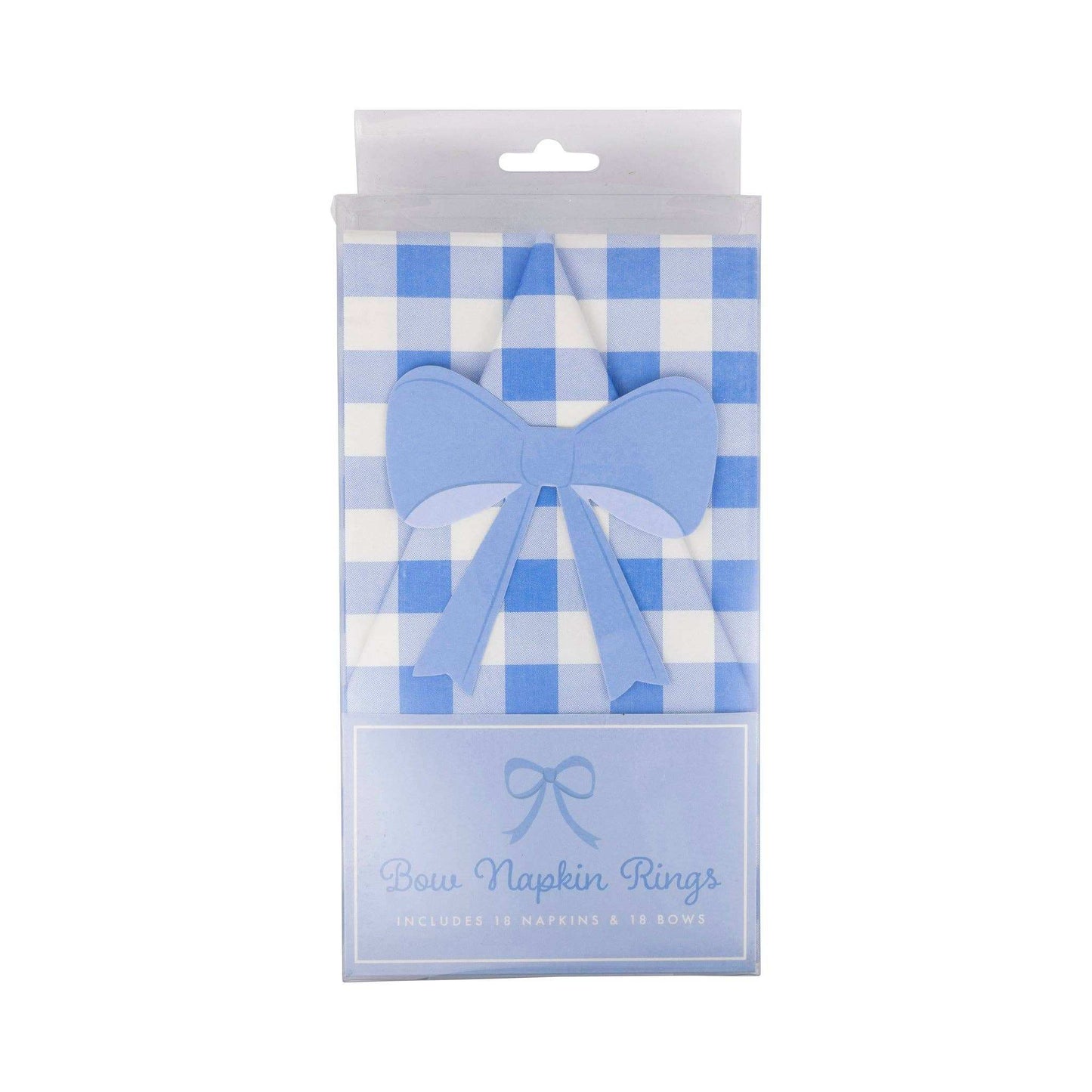 Gingham Guest Napkin and Ring Set - Jennie Dots