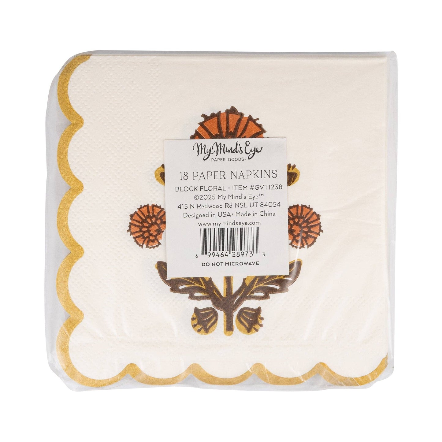 Give Thanks Floral Cocktail Napkin - Jennie Dots
