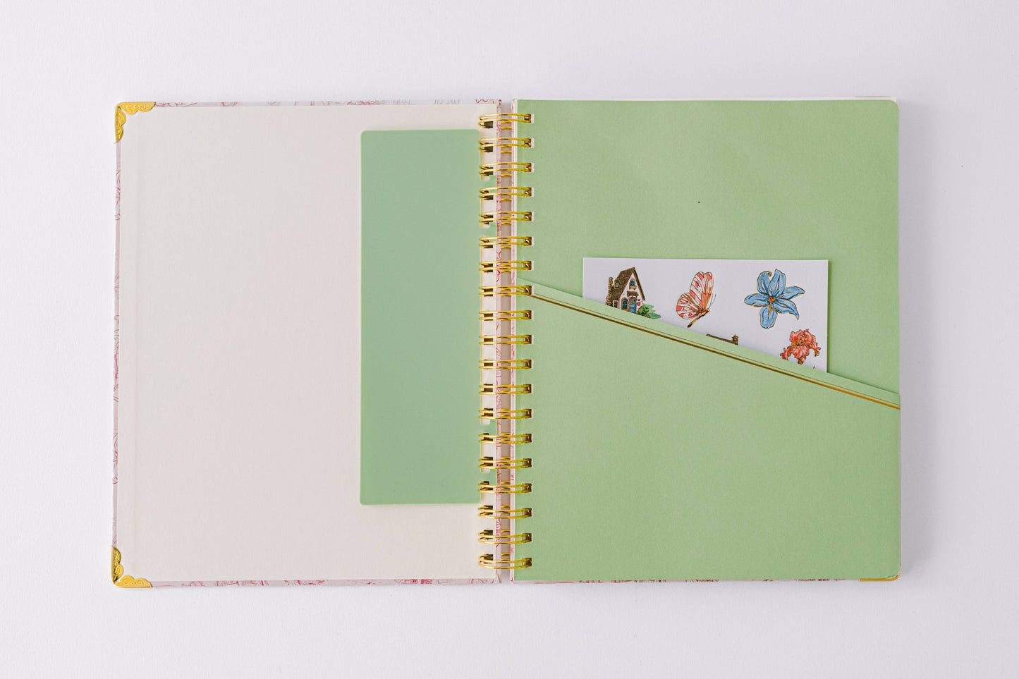 Good Juju Ink - 2026 Fairy House Toile 17 - Month Large Spiral Planner - Jennie Dots