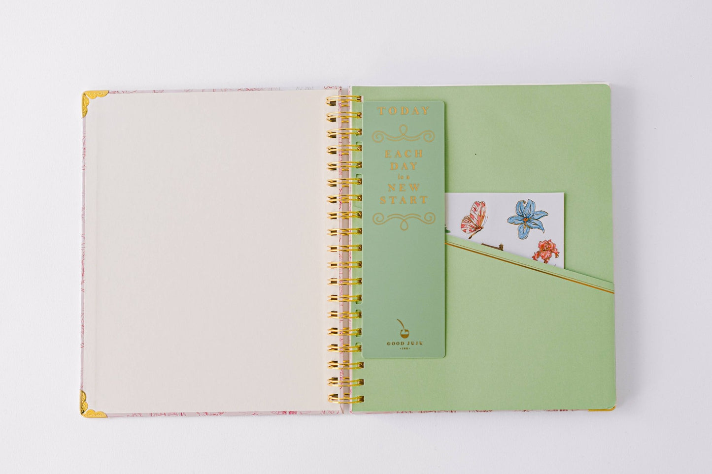 Good Juju Ink - 2026 Fairy House Toile 17 - Month Large Spiral Planner - Jennie Dots