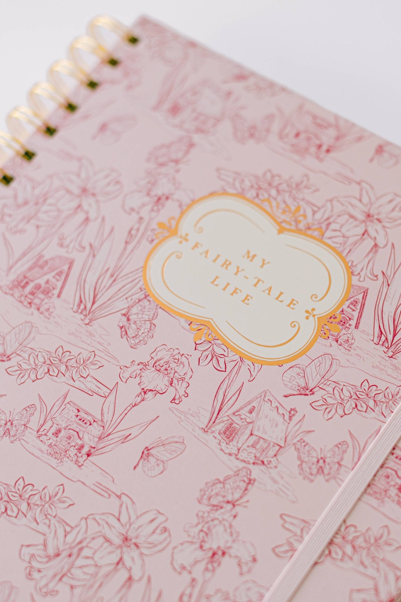 Good Juju Ink - 2026 Fairy House Toile 17 - Month Large Spiral Planner - Jennie Dots
