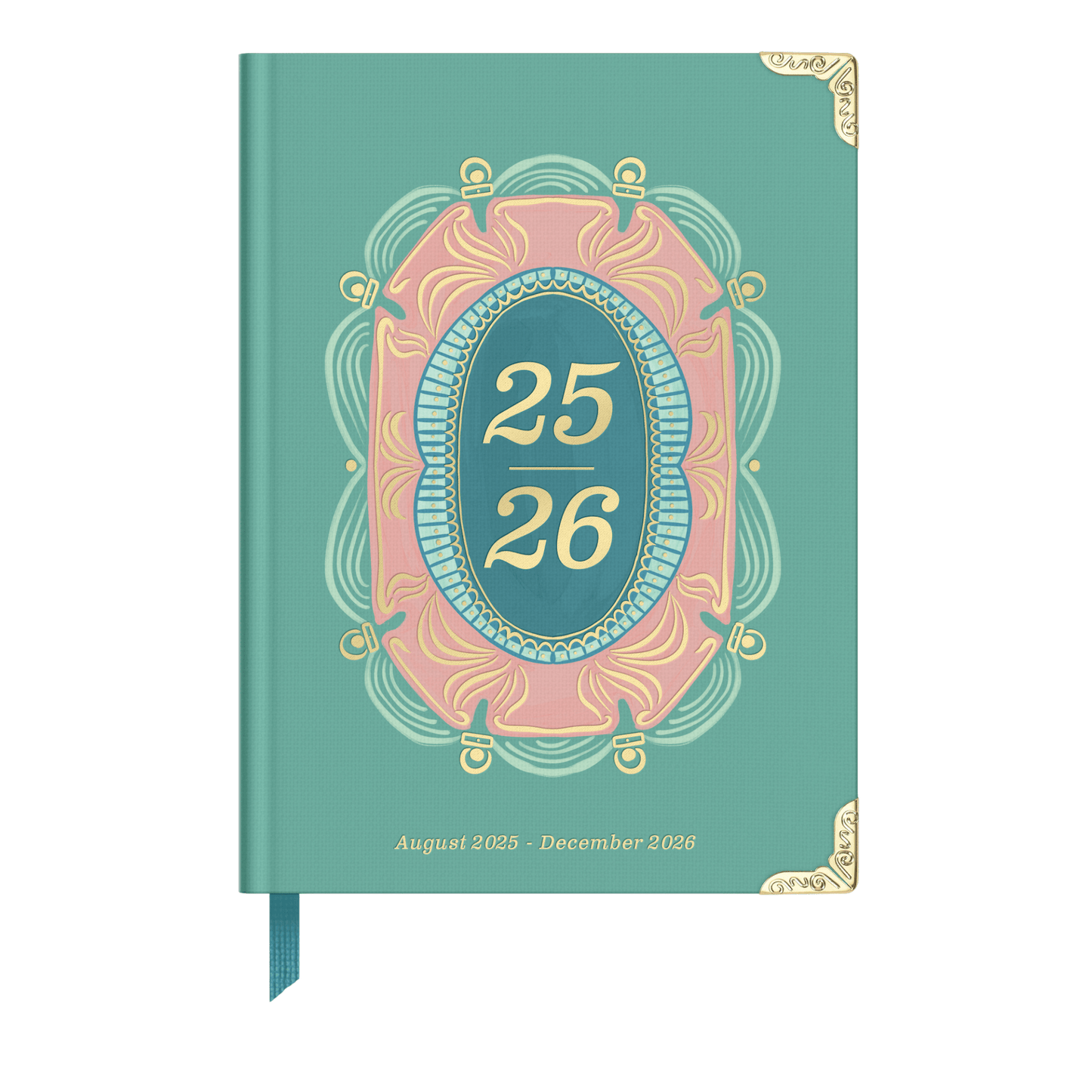 Good Juju Ink - 2026 Painted Frame 17 - Month Medium Bound Planner - Jennie Dots