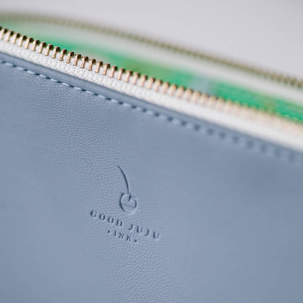 Good Juju Ink - Luxe Slim Pencil Pouch - Periwinkle - Jennie Dots