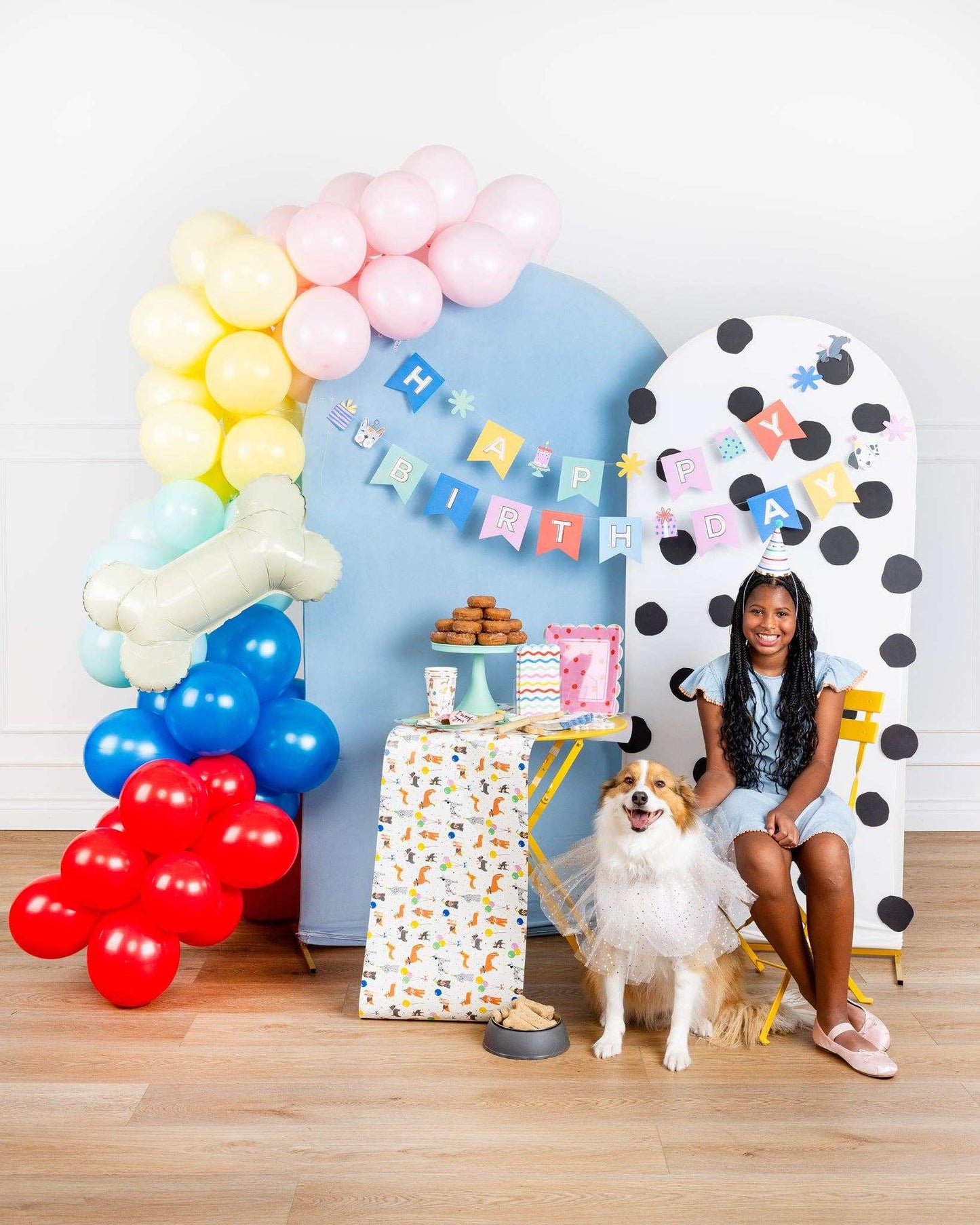 Happy Birthday Banner - Dog - Jennie Dots