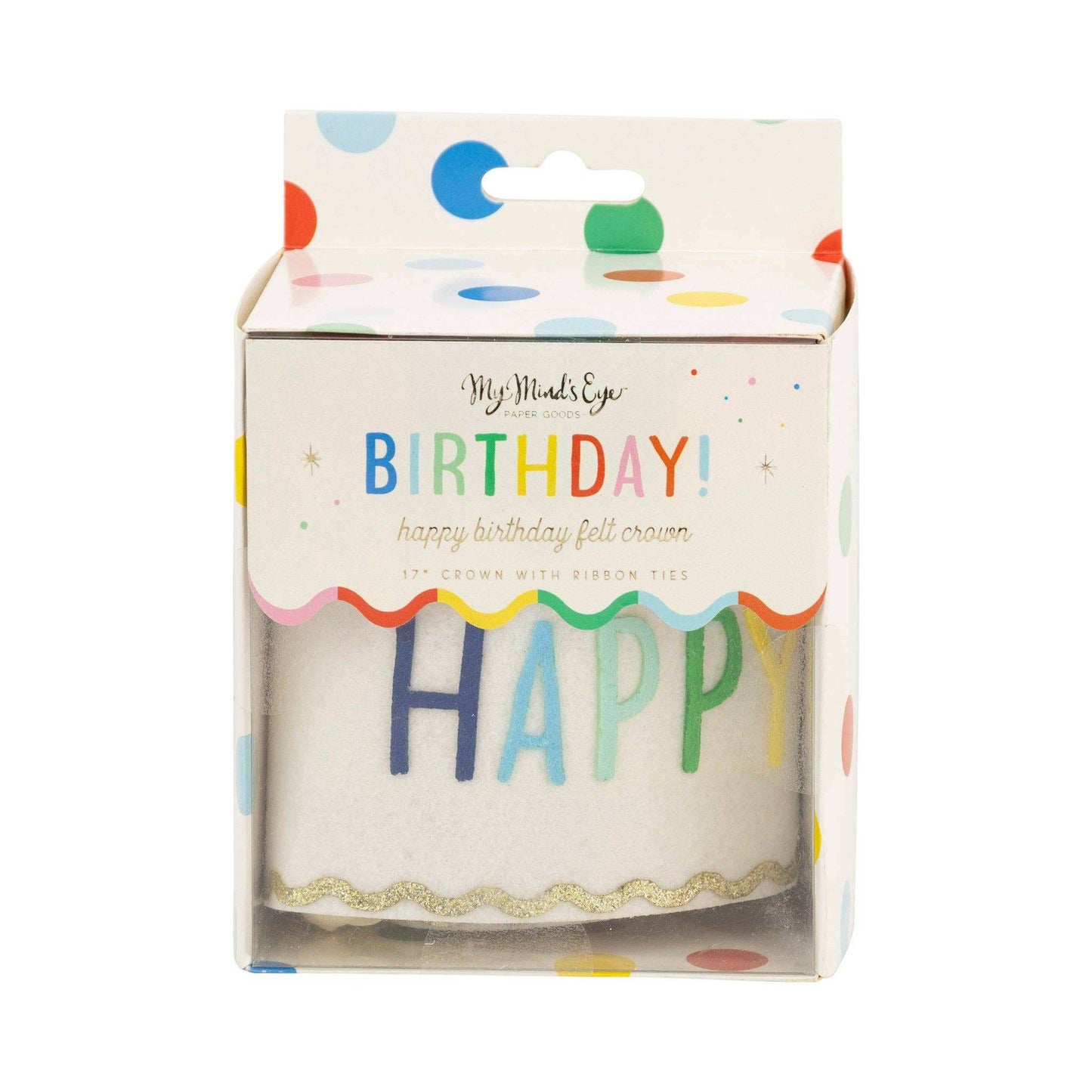 Happy Birthday Felt Crown - Jennie Dots