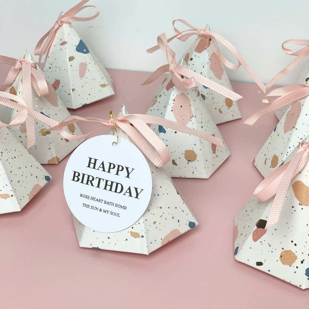 Happy Birthday Heart Shaped Bath Bomb⎜Luxury Bath Bomb Gift - Jennie Dots
