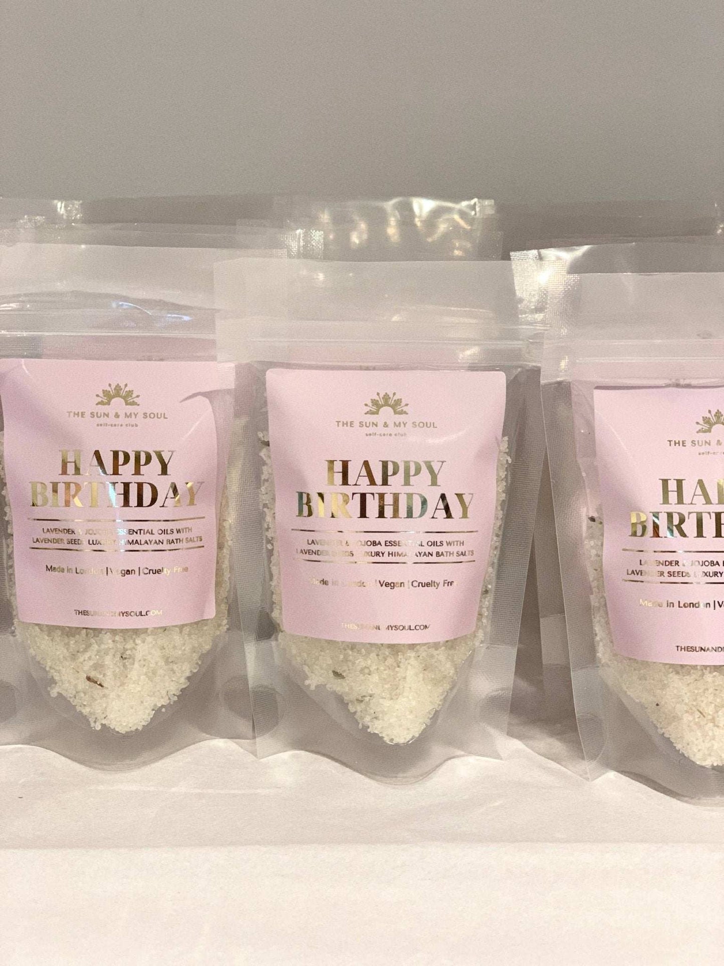 Happy Birthday Luxury Himalayan Bath Salts Gift⎜Lavender - Jennie Dots