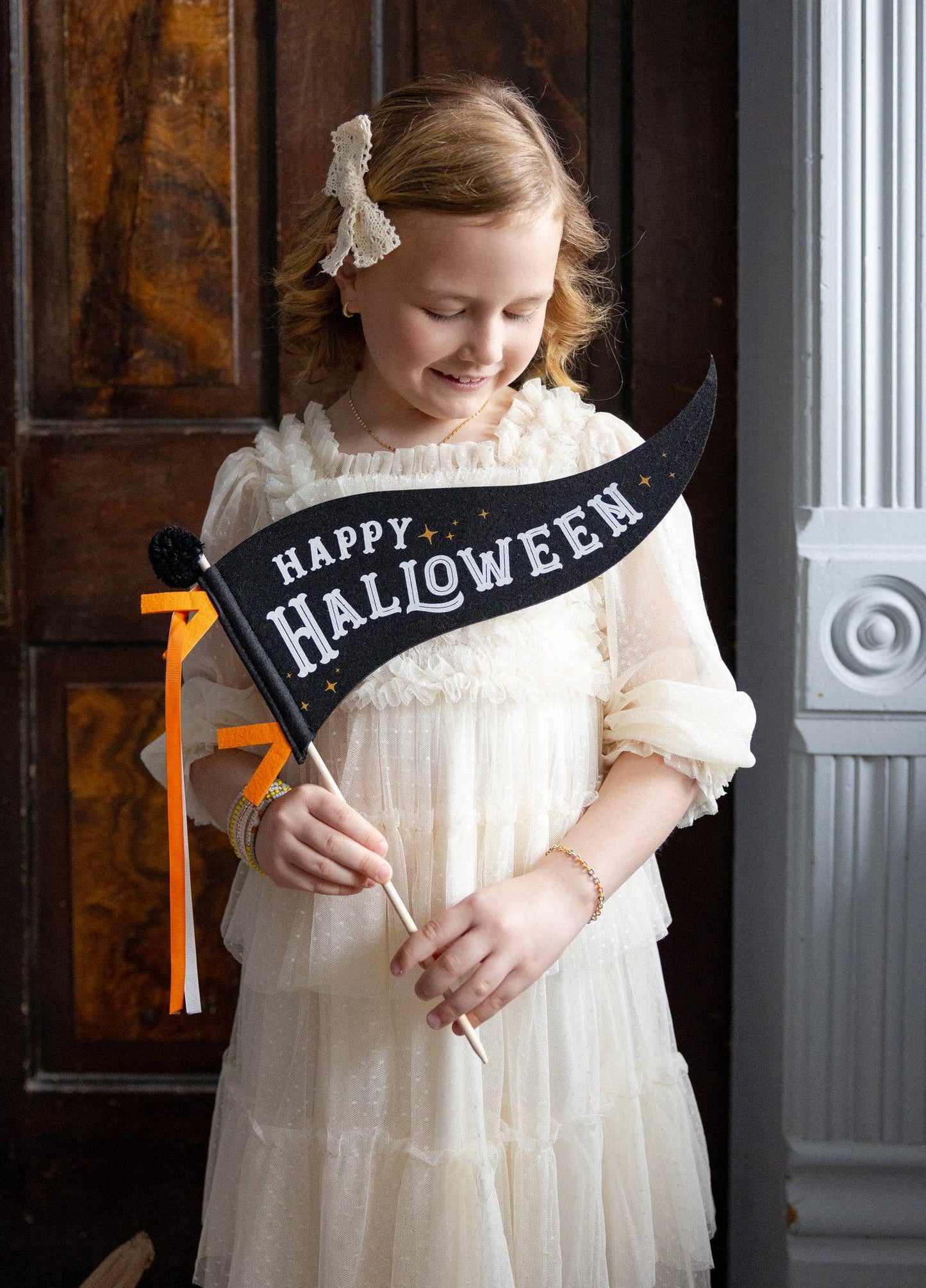 Happy Halloween Felt Pennant - Jennie Dots