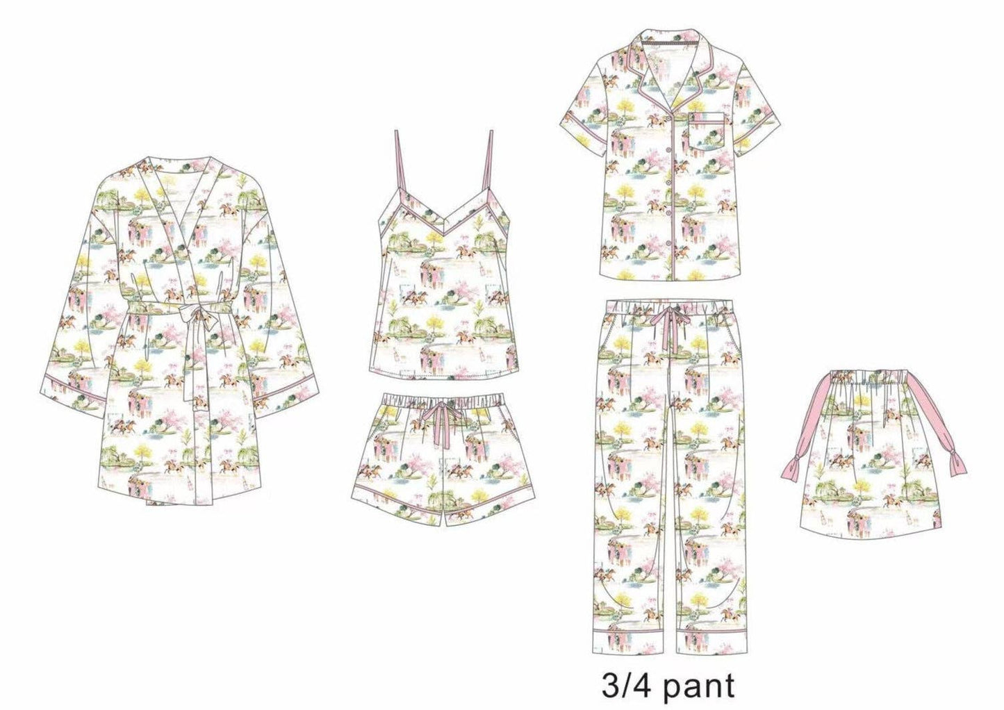 Imbali Charleston - Day at the Races Strappy Vest Short Set - Jennie Dots