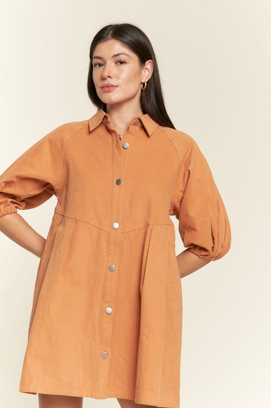 Jade by Jane Washed Denim Style Dress - Jennie Dots