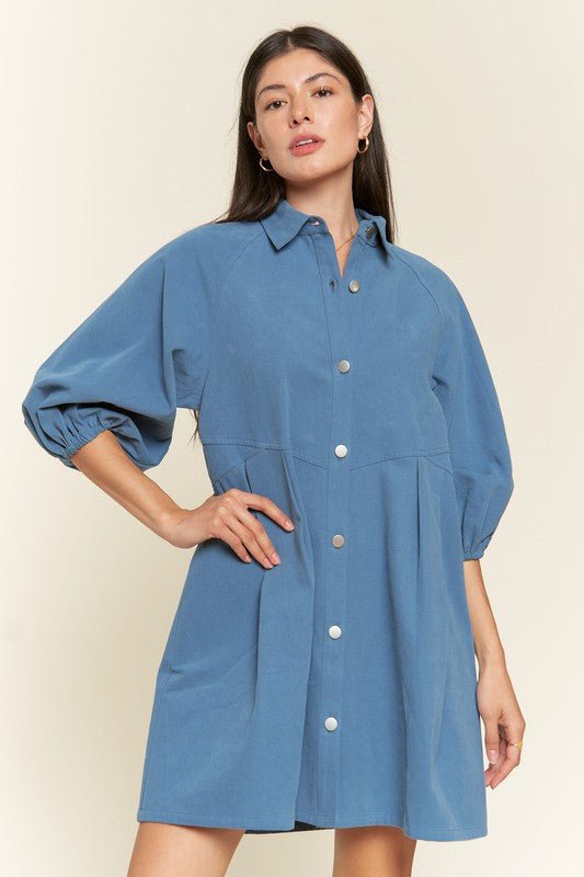 Jade by Jane Washed Denim Style Dress - Jennie Dots
